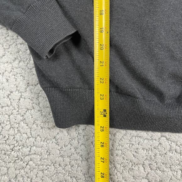 Bolle Lined 1/4 Zip Knit Golf Sweater Mens Medium Gray Warm Layers - Picture 6 of 8